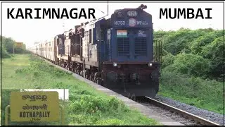 Karimnagar : Kazipet Dadar Special train passing through Kothapally Railway Station