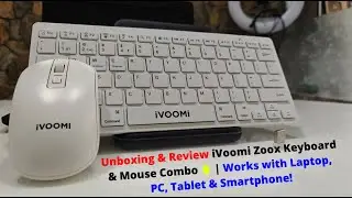 iVoomi Zoox Wireless Keyboard Mouse Combo | Dual Connectivity Mode Bluetooth + 2.4GHz Wireless