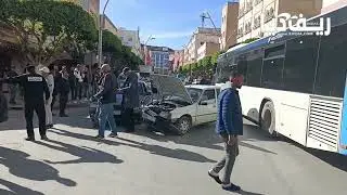 حادث سير بمدينة أزغنغان يسفر على خسائر مادية