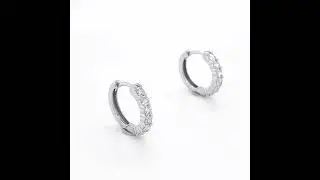 18kt white gold diamond earrings