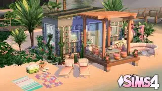 🌴 Tiny Tropical Dream Home | Green & Pink Sulani Beach Build w/ Music 🎶 | No CC