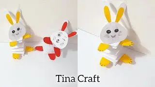 very easy paper rubbit craft#papercrafts #diy #ideas #beast #craft #art #paperrubbit#beautiful
