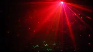 Mini RG Laser + RGB LED Black Magic Ball Light with Wireless Remote Controller