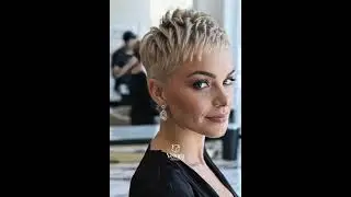 Soft tapered pixie with cool ash dimension, balances angular features, brightens mature skin tones 🌿