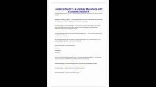 Colibri Chapter 1 2 3 Study Questions with Complete Solutions1822