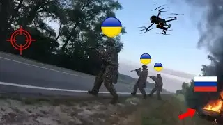 Shocking Moment: Ukraine Drone's Heroic Defense, Russia Panicks