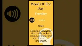 #Day32 Word Of The Day (English)
