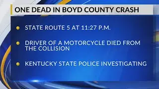 Motorcyclist dies in Boyd County collision