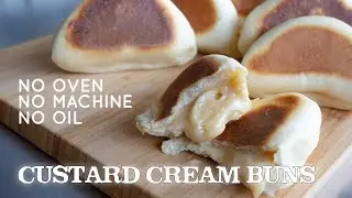 CUSTARD CREAM BUNS | No Oven Super Easy Recipe