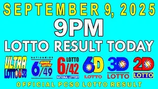 9pm Lotto Result Today September 9 2025 PCSO