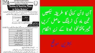 Online business E Commerce Training KP Tevta 2022