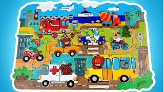 City Vehicles & Colors Learning 🚗🌈 Transport Activities for Kids