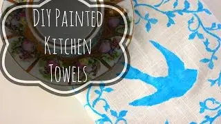 DIY Painted Kitchen Towels