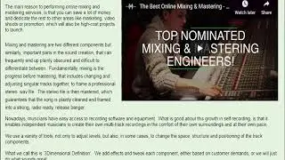 Online Music Mastering Services