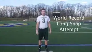 Taybor Pepper Worlds Longest Long Snap 37 1/2 Yards