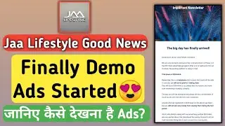 jaa lifestyle new update today | Finally demo Ads started | demo Ads kaise dekhe | jaa lifestyle