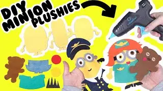 Despicable Me Gru and Minions DIY Sewing Plushies with Kevin, Bob, Stuart Dolls