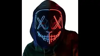 Halloween LED Mask Black Grimace