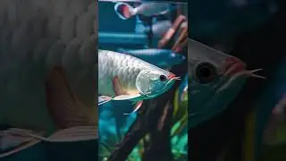 arwana silver albino #shorts #video #videofish #ikanhias #arwanasilveralbino #fishaquarium #arowana