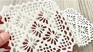 THE MOST BEAUTIFUL and EASY Crochet Lace Square Motif Pattern @HorrorCaseFiles6868