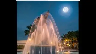 Downtown Stuart Florida - Roosevelt bridge -St Lucie River - sunset
