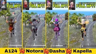 A124 VS KAPELLA VS DASHA VS NOTORA FULL ABILITY TEST IN FREE FIRE SAMSUNG A3,A5,A7,J2,J3,J5,J7,S5,S6