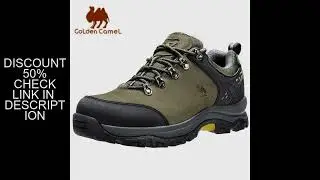 GOLDEN CAMEL Hiking Shoes for Men Waterproof Outdoor Low-top Hiking Boots Leather Men's Trekking Sho