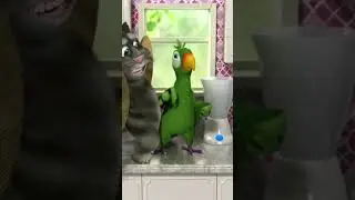Talking Pierre glitches so bad #funny #mobilegame #outfit7 #talkingtom #nostalgia #talkingparrot