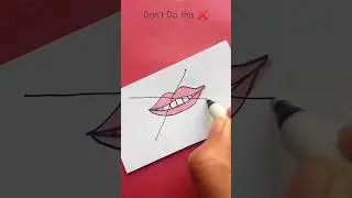 Lips Drawing trick 🔥💕 #shorts #art #drawing #creative #lips