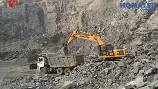 How To load | Komatsu PC210 Loading Aggregate to Ashok-Leyland 5525