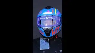 Capacete Race Tech Hit Faster Blue Yellow
