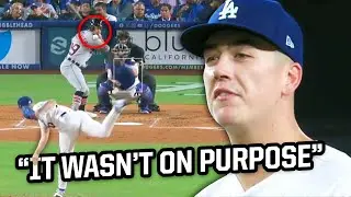 Bobby Miller tells Zach McKinstry he didn't hit him on purpose, a breakdown