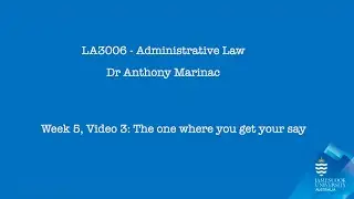 Admin Law 2024, Week 5 Video 3: The Hearing Rule