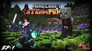 TRYING TO SURVIVE PILLAGER ISLAND!!! - MINECRAFT STEAMPUNK EP: 1