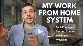 Remote worker's home office setup for productivity