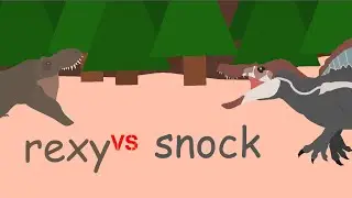 Rexy   Jurassic world  vs snock  jurassic park 3  sticknodes animation 