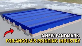 A new landmark for Angola's printing industry#angola #construction #building #steelstructure