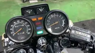 Bell-Auto XJ550 始動動画　カスタム車両　クリスタシルバー　ビートサイドカバー　メッキマフラー　タンデムバー純正タイプアンコ抜きシート　NGKプラグコード CBXハンドル　メッキミラー