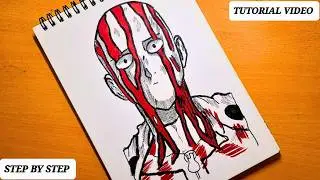 how to draw saitama blood on face// easy step by step tutorial