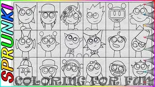 Digital Coloring All Sprunki Characters | Incredibox Fan Art Process 🎨 / NCS Music  #1