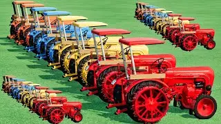 FS22 Porsche Mini TRACTOR MOD ! Transporting Mini Tractors on a Low Loader - with Colors
