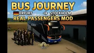 EP-32: BUS JOURNEY WITH REAL PASSENGER MOD FROM GERMANY TO SWEDEN