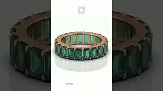 Green Emerald Eternity Band  #gemstonejewelry #jewelry
