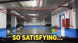 So Satisfying to Watch – Smooth POV Drive in an Underground Garage