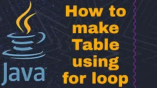 How to make table using for loop in java // how to write code??#coding#programming#java#developer