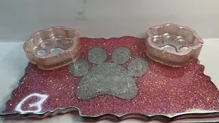 Resin 101: Resin Tray  with matching  Resin Dog Bowls , #resin #resinart #epoxy #epoxyresin