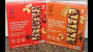 Good & Gather (Target) Bars with Almonds & Cocoa Drizzle: Cashews/Cherries & Peanuts/Peanut Butter