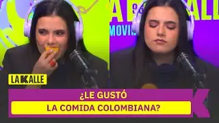 Nieta de Vicente Fernández y sus caras mientras prueba comida colombiana