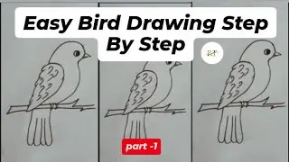 Easy Bird Drawing Step By Step part -2| Bird Drawing | How To Draw A Bird Drawing 🐦