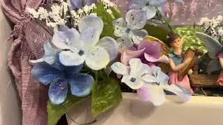 *How I Altered Dollar Tree Florals to make a Magical Fairy Garden*  #fairygardenthursday